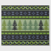 Fair Isle Kerstmis 5 Cadeaupapier (Vlak)