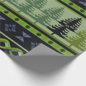 Fair Isle Kerstmis 5 Cadeaupapier (Hoek)