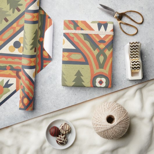 Fair Isle Kerstmis 6 Cadeaupapier (Crafts)