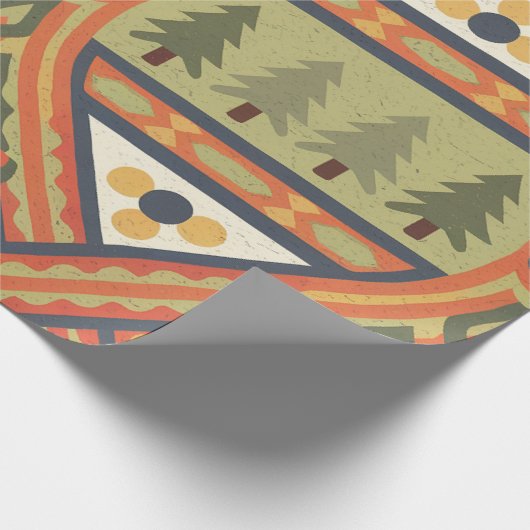 Fair Isle Kerstmis 6 Cadeaupapier (Hoek)