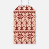 Fair Isle Kerstmis Cadeaulabel (Voorkant)