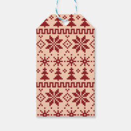 Fair Isle Kerstmis Cadeaulabel