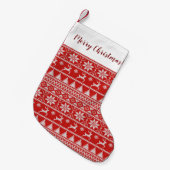 Fair Isle Kerstmis Kleine Kerstsok (Voorkant (Hangend))