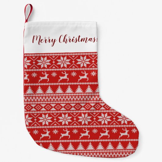 Fair Isle Kerstmis Kleine Kerstsok (Voorkant)