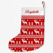 Fair Isle KerstSweater Pattern Kleine Kerstsok (Achterkant)