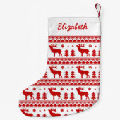 Fair Isle KerstSweater Pattern Kleine Kerstsok (Achterkant)