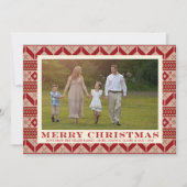 Fair Isle Knesset Sweater Pattern kerst Kaart (Voorkant)