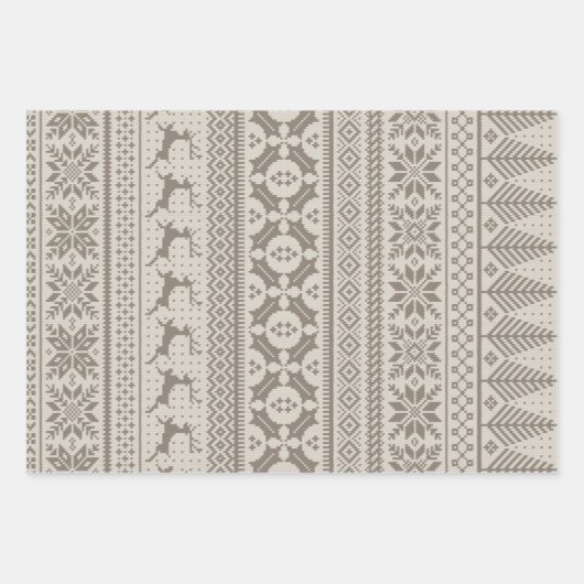 Fair Isle Knit Sweater Inpakpapier Vel (Voorkant)