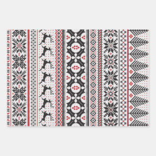 Fair Isle Knit Sweater Inpakpapier Vel