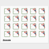 Fair Isle-kreeften vierkante sticker (Vel)