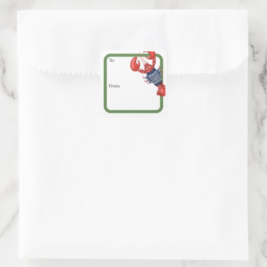 Fair Isle Lobsters Square Sticker (Tas)