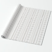 Fair Isle - Neutral Holiday Cadeaupapier (Uitgerold)