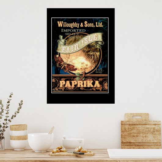 Fair Isle Paprika  Retro Print (Keuken)