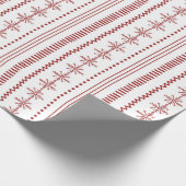 Fair Isle - Rode Kerstmis Cadeaupapier (Hoek)