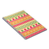 Fair Isle Stijl Kerst Naadloos Notitieboek (Rechterzijde)