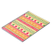 Fair Isle Stijl Kerst Naadloos Notitieboek (Linkerzijde)