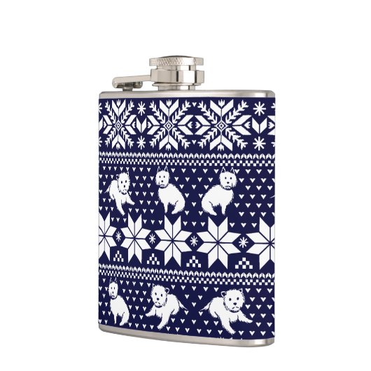 Fair Isle Westies Flask Heupfles (Links)