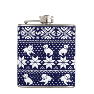 Fair Isle Westies Flask Heupfles