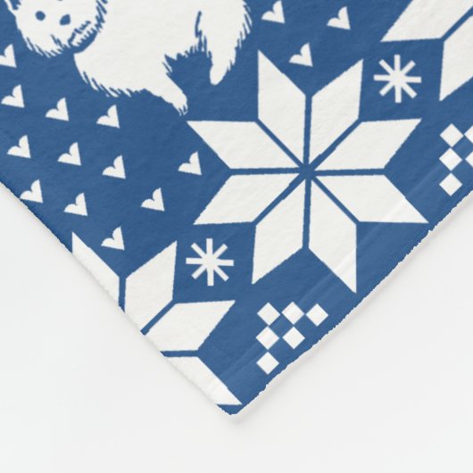 Fair Isle Westies Fleece Blanket (Hoek)