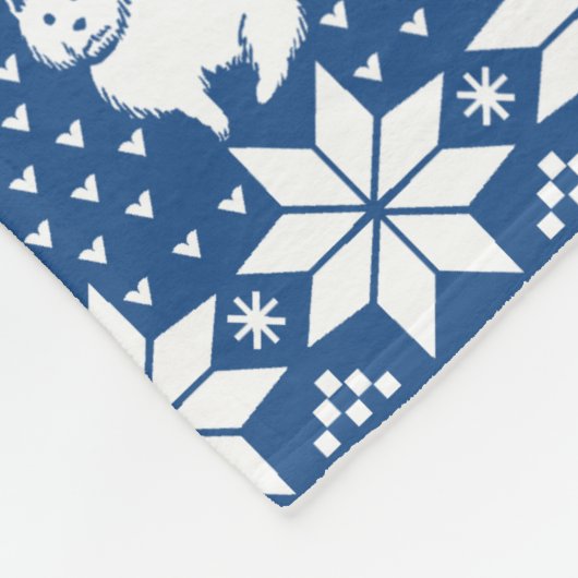 Fair Isle Westies Fleece Blanket Deken (Hoek)