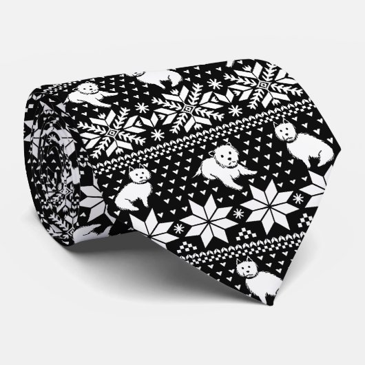 Fair Isle Westies Stropdas (Opgerold)