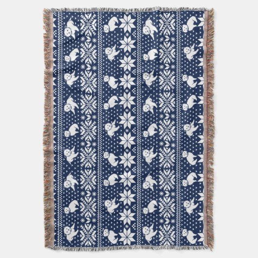 Fair Isle Westies Throw Blanket Deken (Voorkant Verticaal)