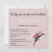 Fair Lady Baby Bridal Luncheon Shower Party Kaart (Achterkant)