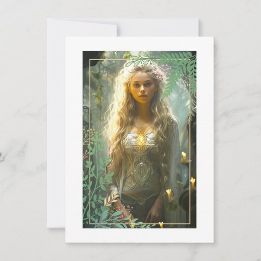 Fair Maiden Flat Note Kaart Notitiekaartje (Voorkant)