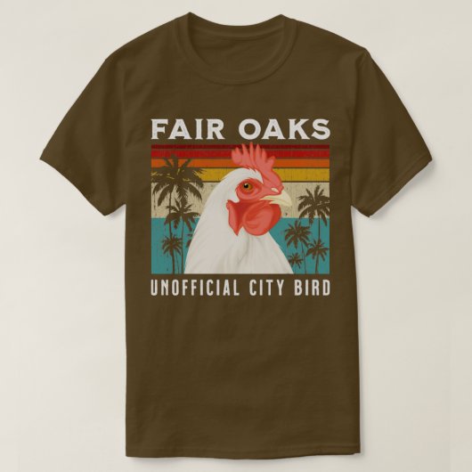 Fair Oaks California officieuze stadsvogelsouvenir T-shirt (Design voorkant)