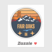 Fair Oaks, Indiana Sticker (Vel)