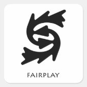 Fair Play (Bi Nka Bi) Adinkra Symbol Sticker (Voorkant)
