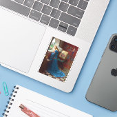 Fair Rosamund 1916 door John William Waterhouse Sticker (Laptop met iPhone)