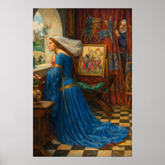 Fair Rosamund by John William Waterhouse Poster (Voorkant)