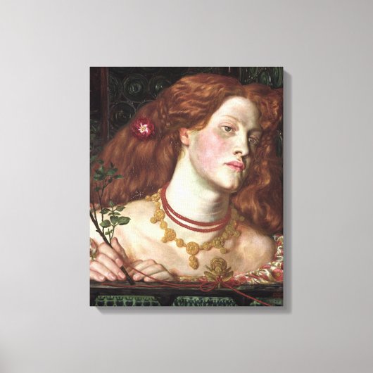 Fair Rosamund (Elegant & Beauful Redhead Woman) Canvas Afdruk (Voorkant)