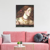 Fair Rosamund (Elegant & Beauful Redhead Woman) Canvas Afdruk (Insitu (Woonkamer))