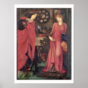 Fair Rosamund en Queen Eleanor (gemengde media op Poster