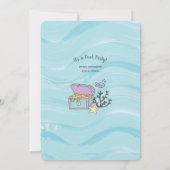 Fair Skin Paarse zeemeermin met dolfijnverjaardag Kaart (Achterkant)