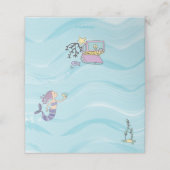 Fair Skin Paarse Zeemeermin Verjaardag Plaatskaartje (Buitenkant ongevouwen)