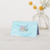 Fair Skin Paarse Zeemeermin Verjaardag Plaatskaartje (Achterkant)