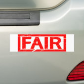 Fair Stempel Bumpersticker (Op auto)