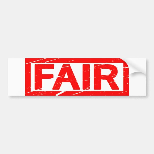 Fair Stempel Bumpersticker (Voorkant)