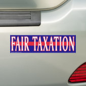 Fair Taxation Bumpersticker (Op auto)