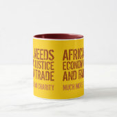 Fair Trade-slogan over Mok voor activisten (Midden)