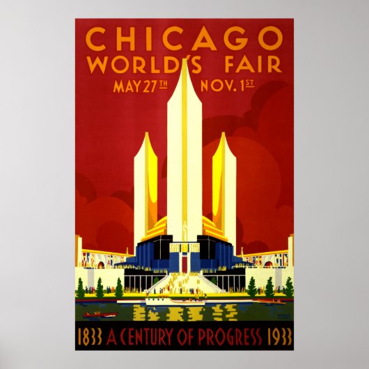 Fair Vintage Travel in Chicago World Poster (Voorkant)