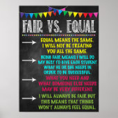 Fair Vs. Equal Classroom Poster (Voorkant)