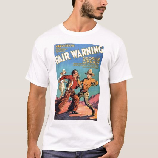 'Fair Warning' 1931  poster T-shirt voor film (Voorkant)