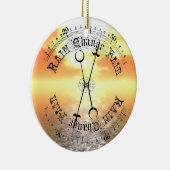 Fair Weather Barometer Sunset met Kerstmis Keramisch Ornament (Rechts)