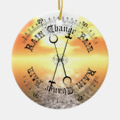 Fair Weather Barometer Sunset met Kerstmis Keramisch Ornament (Voorkant)