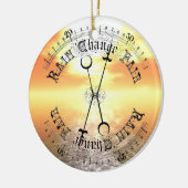 Fair Weather Barometer Sunset met Kerstmis Keramisch Ornament (Links)