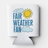 Fair Weather Fan Meteoroloog Weatherman Blikjeskoeler (Achterkant)